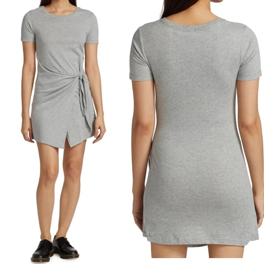 New Rails Edie Tie-Waist T-Shirt Dress Grey size XL